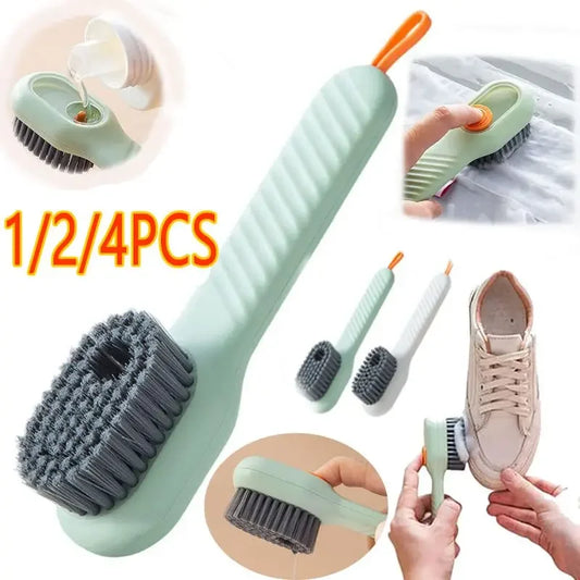 Fashion Multifunction Shoe Brush Soft Bristled Liquid Filled Up