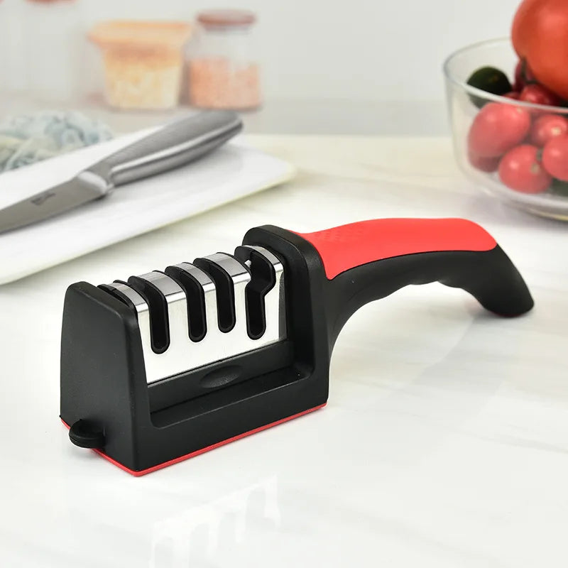 3-Stage Professional Knife Sharpener – Diamond, Tungsten Steel & Ceramic Sharpening Tool