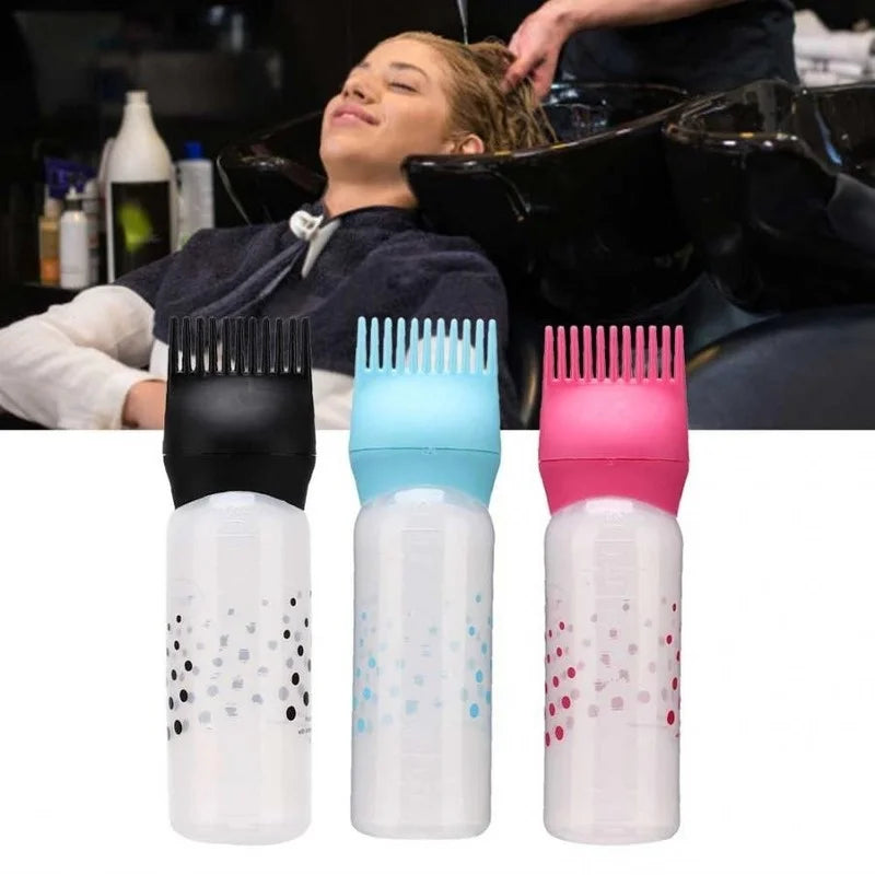 1Pcs Professional Refillable Hair Dye Applicator Brush Bottle