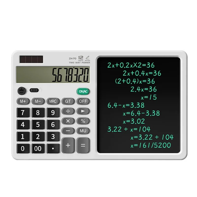 Foldable Scientific Calculator with Writing Drawing Tablet LCD Large Display