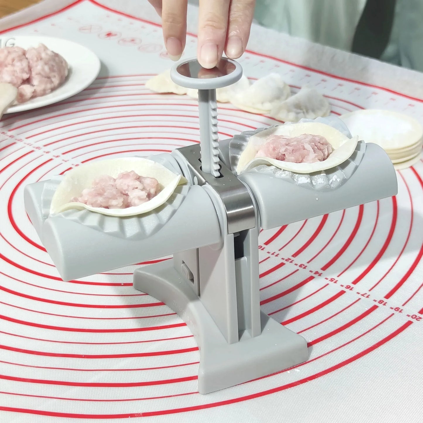 2x Dumpling Machine Kitchen Gadgets Make Two Dumpling Molds at Once