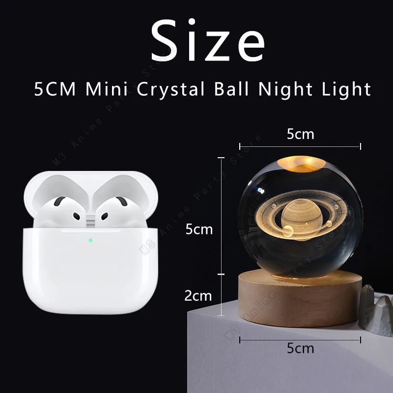 Unique 3D Crystal Ball Night Light Led Lamp 5 cm