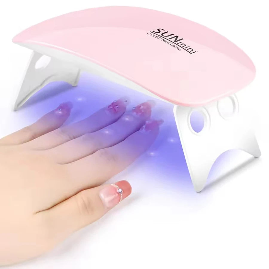 6W Mini Nail Dryer Machine Portable LED UV Manicure Lamp Home Use Nail Lamp