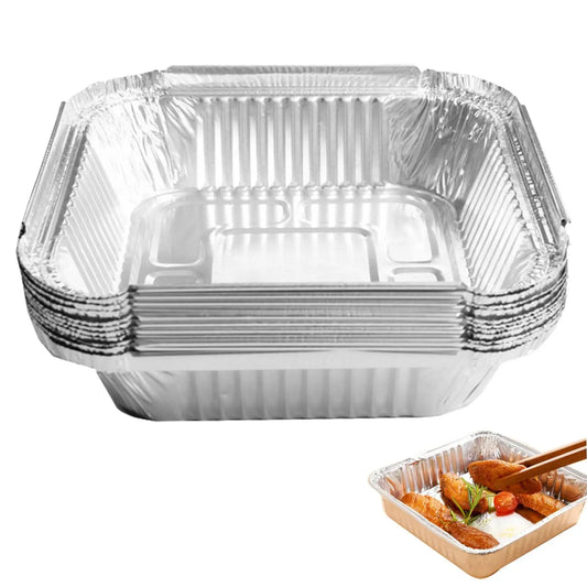 Disposable Aluminum Baking Pans Rectangular Oven & Air Fryer Trays