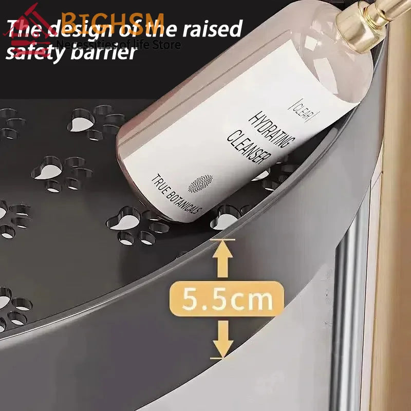 New Stainless Steel 2/3/4/5 Layers Home Organizer Rack Bathroom Corner Shelf With Wheel Bedroom Toiletries Storage Rack