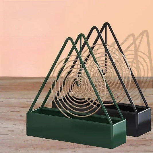 Triangle Iron Mosquito Coil Tray | Repellent Incense Rack Plate