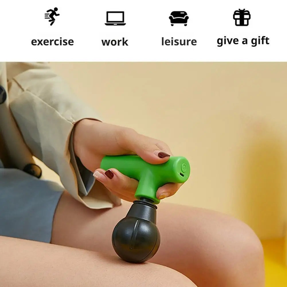 Portable Mini Massage Gun, Handheld Deep Tissue Massager for Back Leg Pain Relief,  Muscle Relaxer Massager After Fitness Work