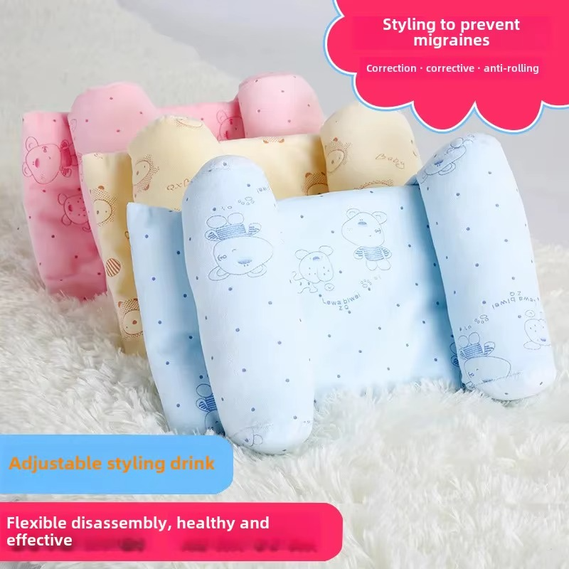 Kids Pillow for Head Shape – Baby Head Shaping Pillow with Soft Cotton Cover