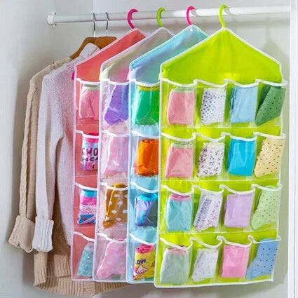 16Pockets WardrobePockets Clear Hanging Bag