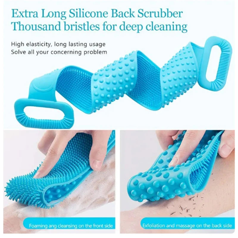 Body Silicone Brush Scrub Body Exfoliating Sponge Brush Bathroom Shower