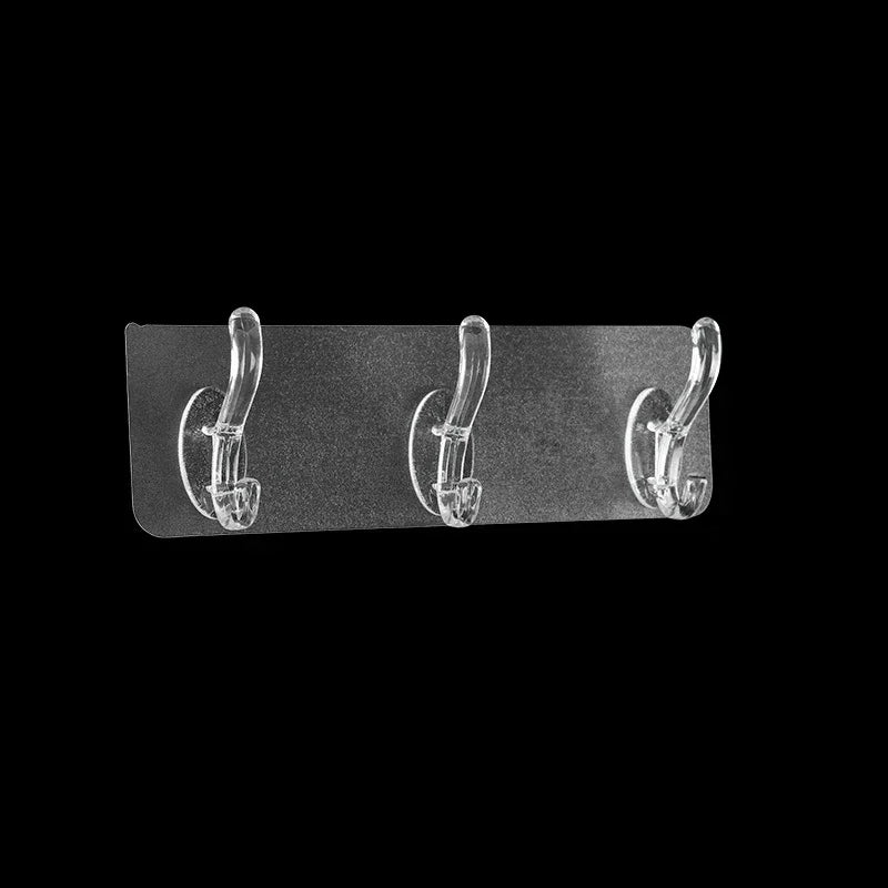 Transparent Strong Self Adhesive Hook Nail-free Wall Hook Kitchen Bathroom