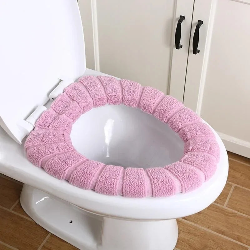 Toilet Seat Cover Warm Soft Acrylic Washable Mat Home Decor Closestool Mat Seat Case
