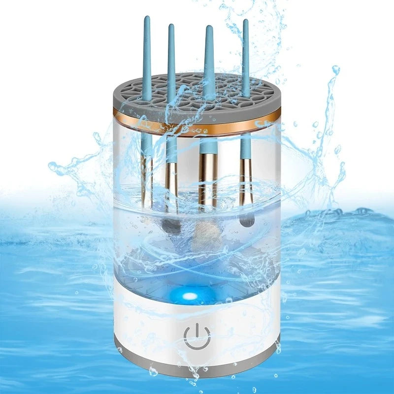 3 In 1 USB Plug Portable Electric Makeup Brush Cleaner with Rubber Makeup Machine