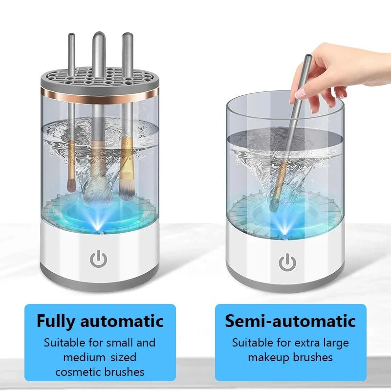 3 In 1 USB Plug Portable Electric Makeup Brush Cleaner with Rubber Makeup Machine