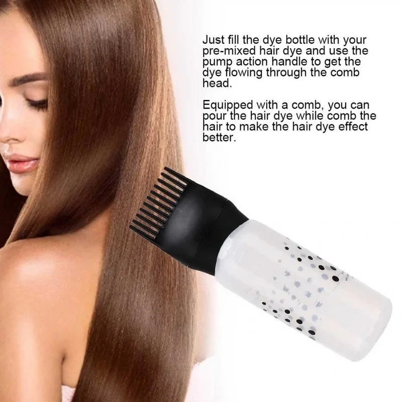 1Pcs Professional Refillable Hair Dye Applicator Brush Bottle
