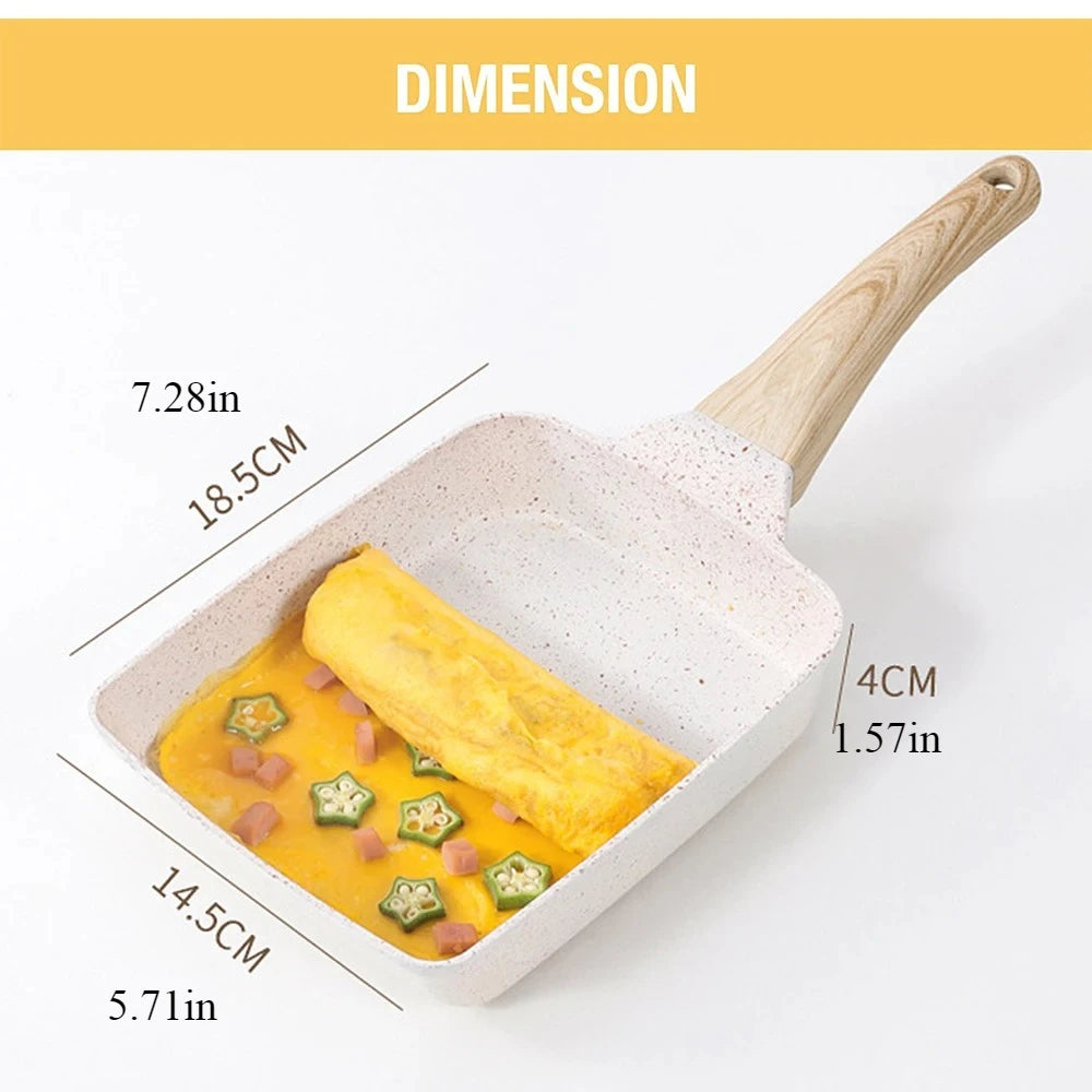 Nonstick Rectangular Pan Japanese Omelets Egg Roll
