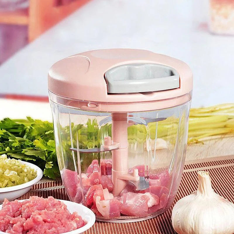 Manual Meat Mincer Garlic Chopper Rotate Garlic Press Crusher