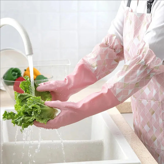 Household Cleaning Gloves Latex Rubber Reusable Kitchen Dishwashing Gloves Waterproof