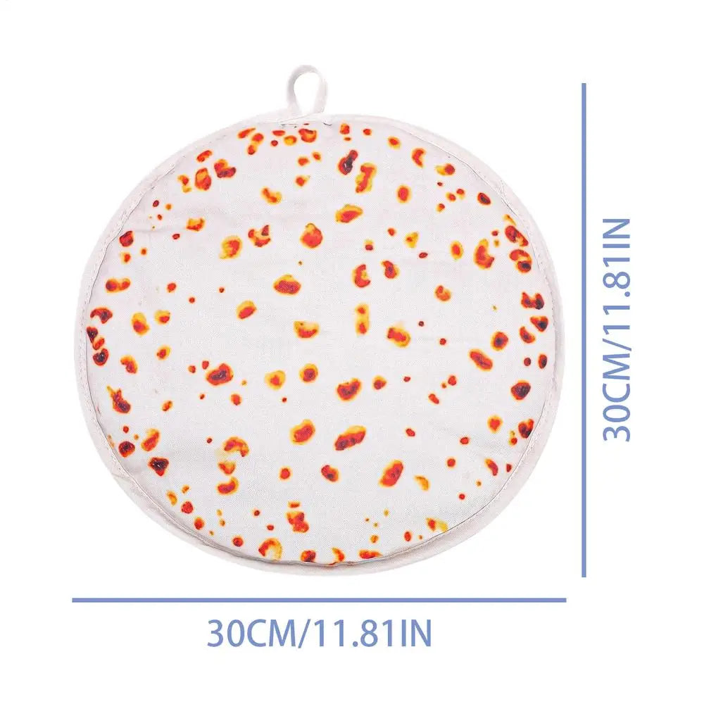Microwaveable Tortilla Warmer 1PC Thermal Fabric Holder for Naan Bread, Pizza, Taco, Home Party & Family Meals