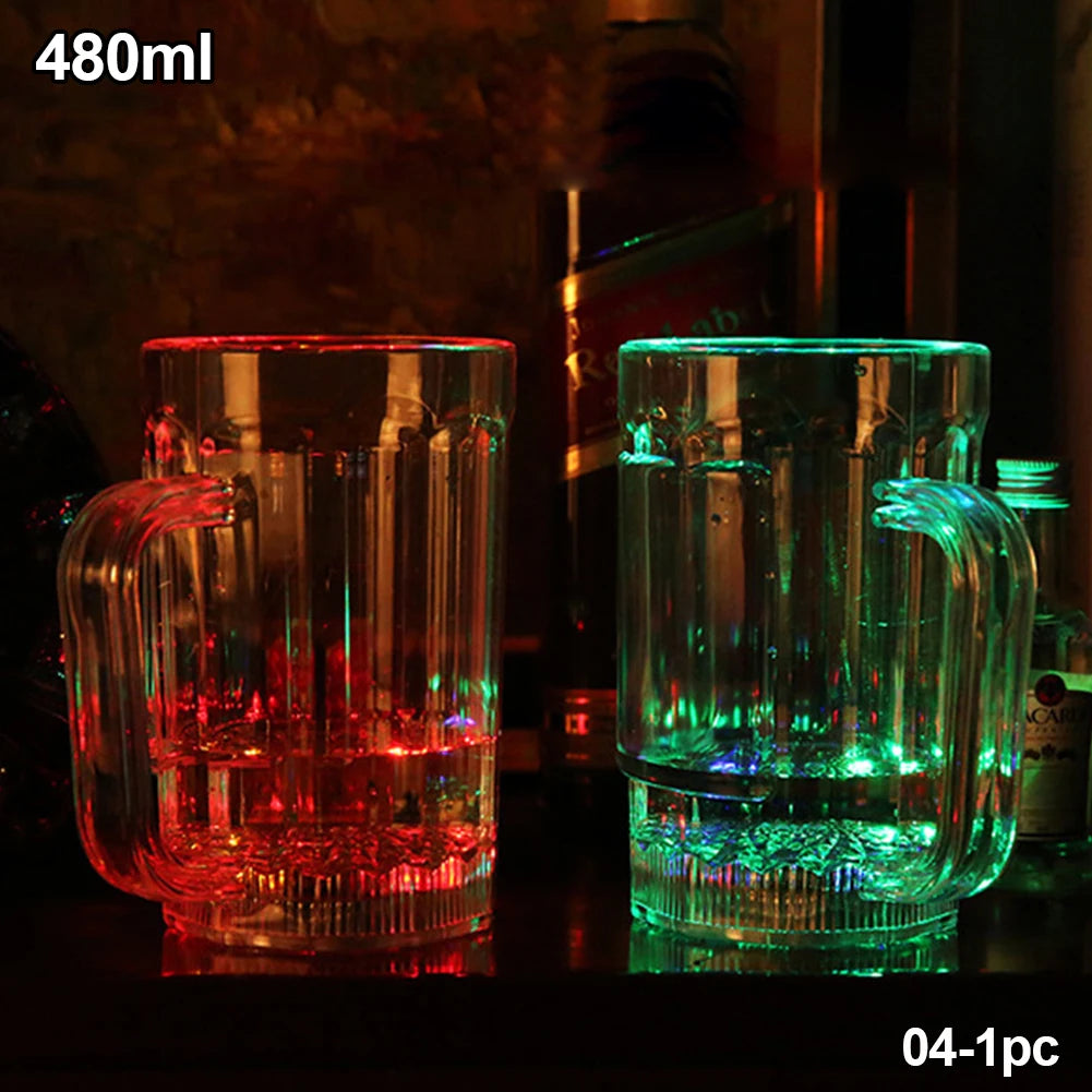 New LED Automatic Glowing Cup Flashing Cup Water Beverage Drinking Glass Party Decorative Supplies