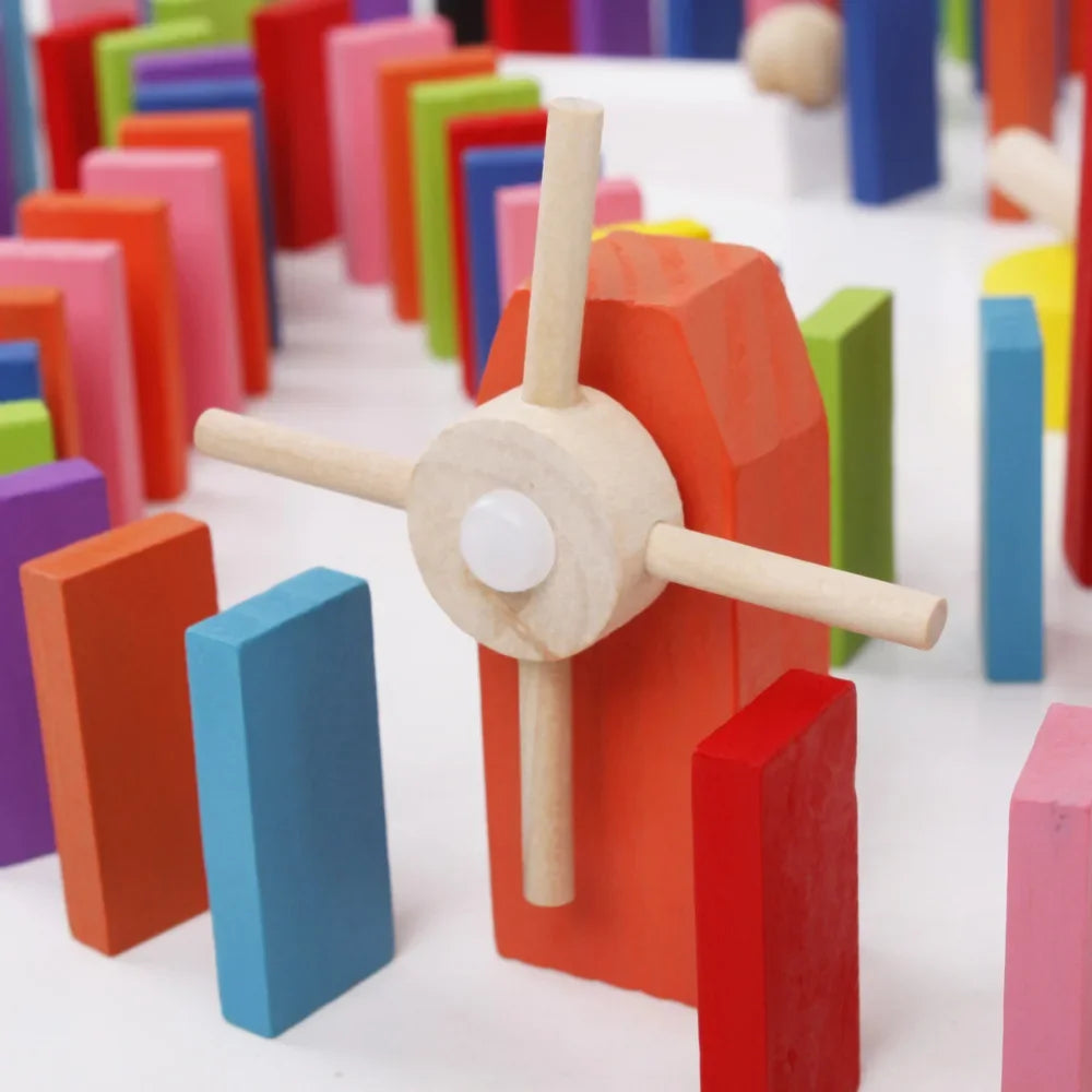 New Kids 120/240pcs Children Color Sort Rainbow Wood Domino Blocks