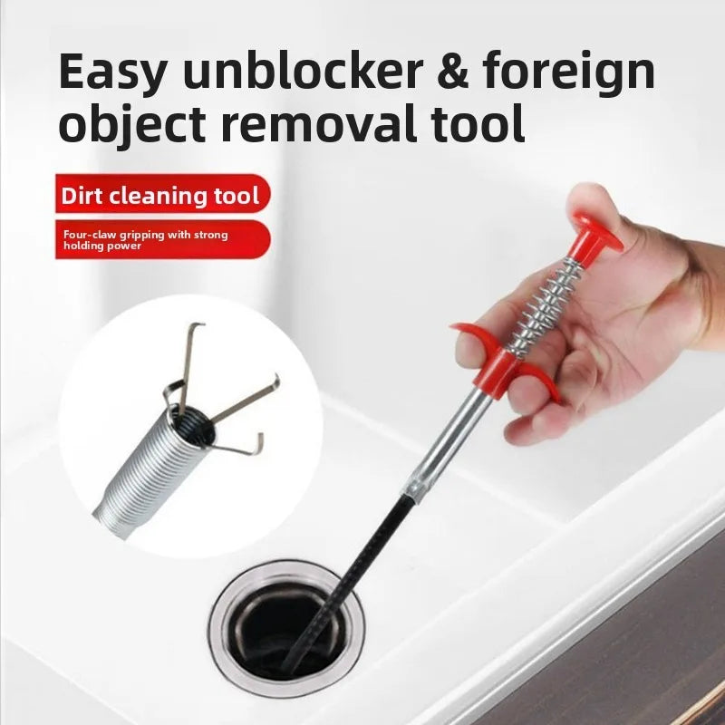 Flexible Spring Drain Unblocker for Sink Tub Kitchen KitchenBending Sink Tool