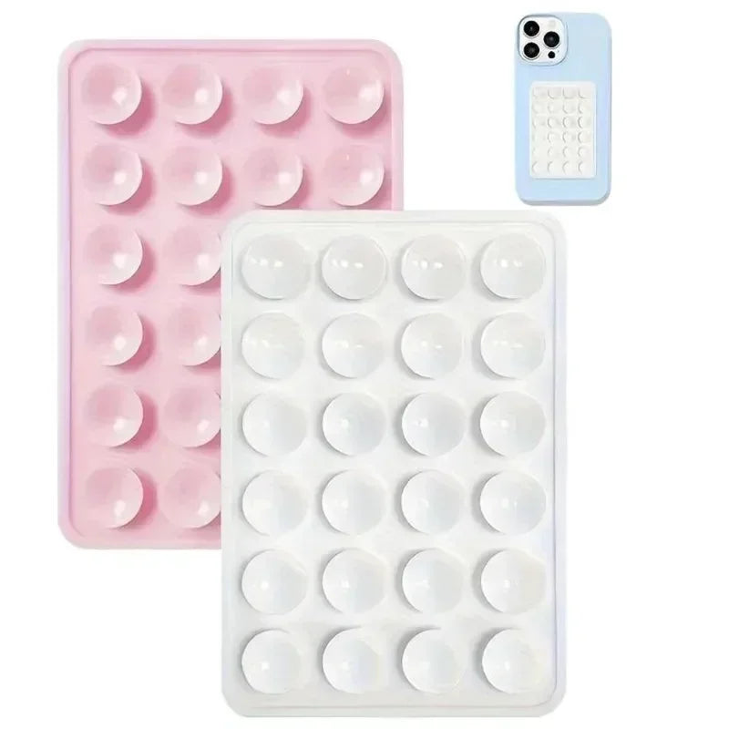 NEW Silicone Suction Cup Phone Holder Suction Cup Wall Stand Square Anti-Slip Single-Sided Case Mount Back Sticker