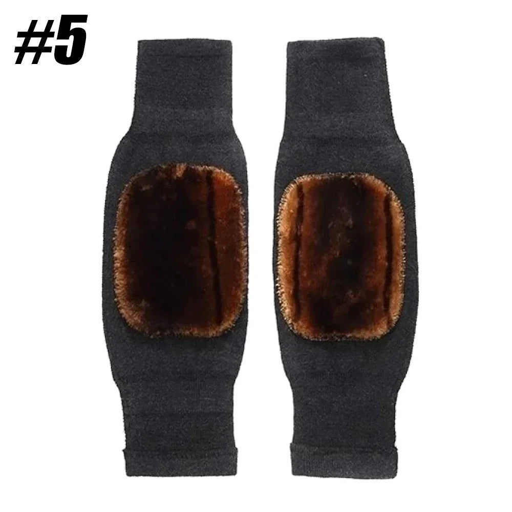 Wool Knee Brace Pads Winter Thermal Knee Warmers