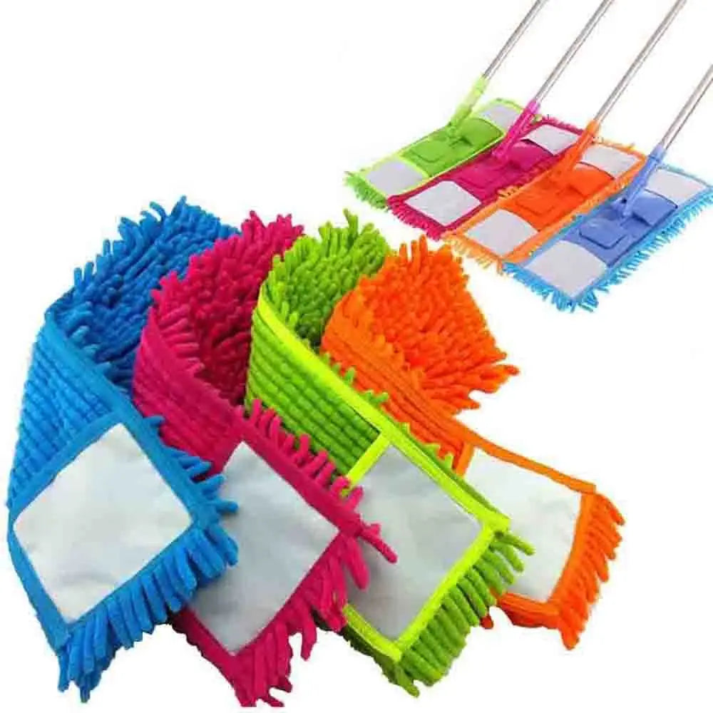 Replaceable Flat Mop Replacement Cloth Floor Cleaner Mop Head Microfiber Dust Cleaning Pad