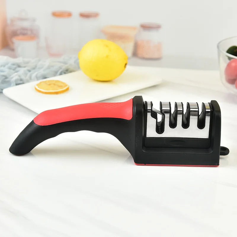 3-Stage Professional Knife Sharpener – Diamond, Tungsten Steel & Ceramic Sharpening Tool