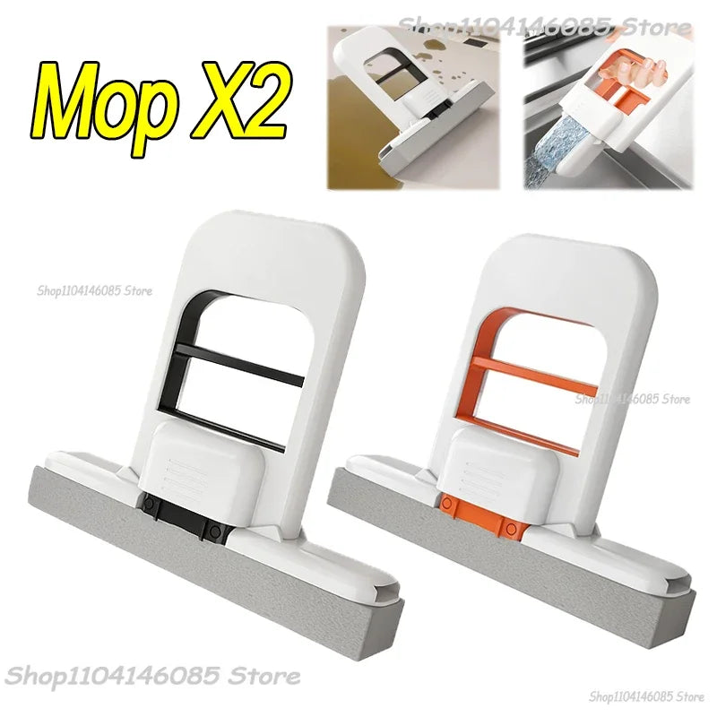 Mini Sponge Mop Hand-free Wash Mops Mini Portable Super Absorbent Mop
