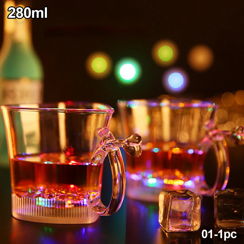 New LED Automatic Glowing Cup Flashing Cup Water Beverage Drinking Glass Party Decorative Supplies