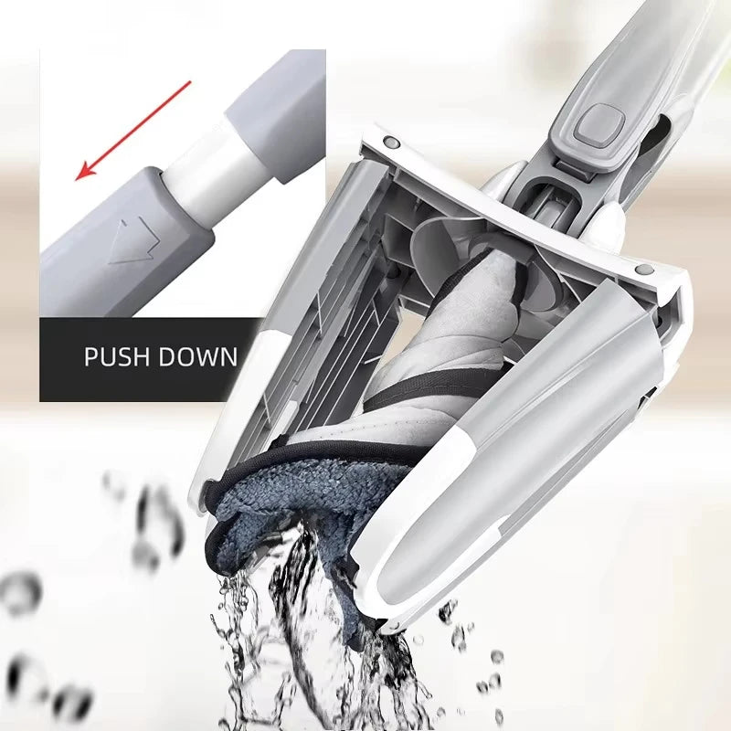 UNTIOR X-type Mop Microfiber Flat Floor Self Wringing 360 Degree Squeeze Mop