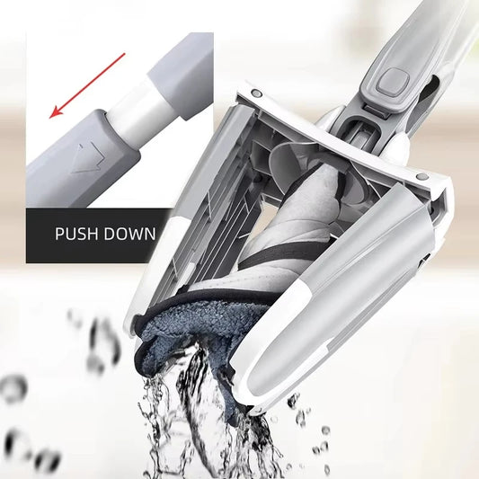 UNTIOR X-type Mop Microfiber Flat Floor Self Wringing 360 Degree Squeeze Mop