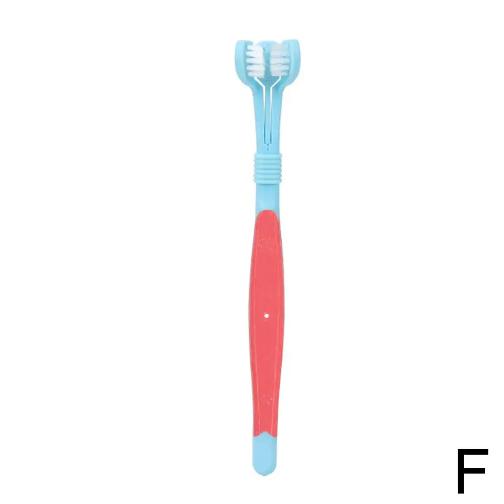 Three-Head Pet Toothbrush For Dogs And Cats Oral Cleaning Brush Care