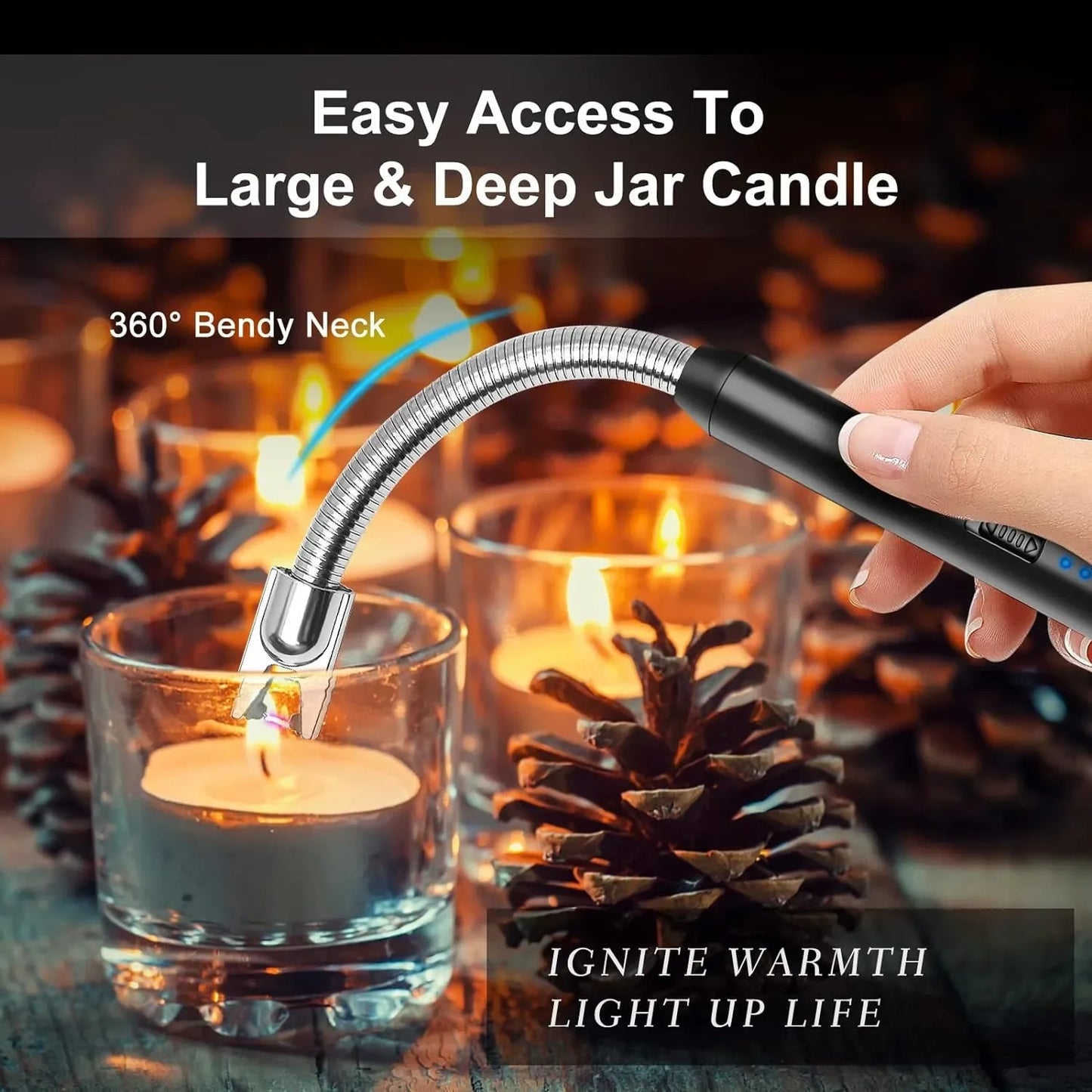 Rechargeable Electric Lighters, TYPE-C Plasma Arc Kitchen Lighter,