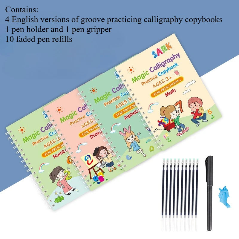 Sank Magic Practice Copybook Pen Preschools Kids Calligraphy English Version