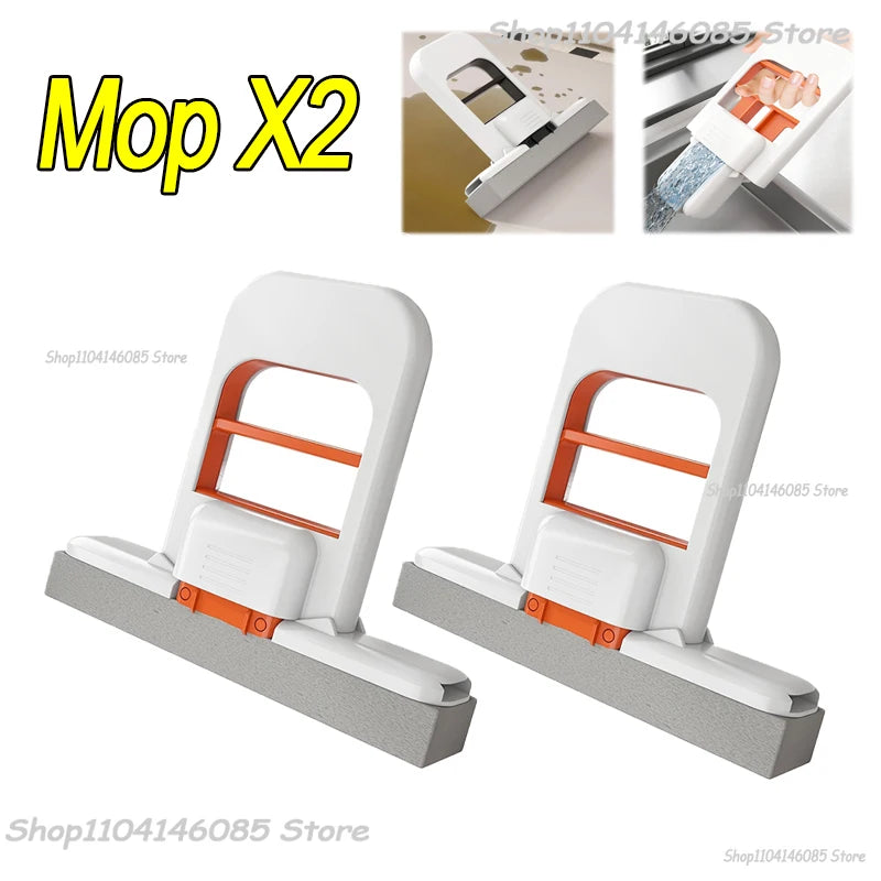 Mini Sponge Mop Hand-free Wash Mops Mini Portable Super Absorbent Mop
