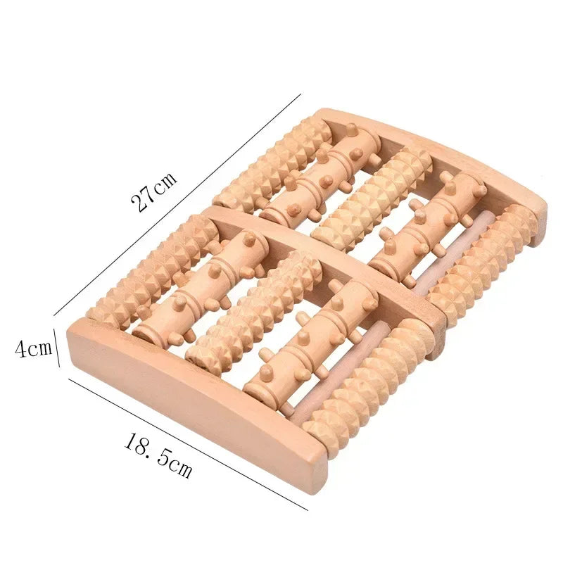 Wooden Foot Roller Wood Care Massage Reflexology Muscle Relax Relief Massager