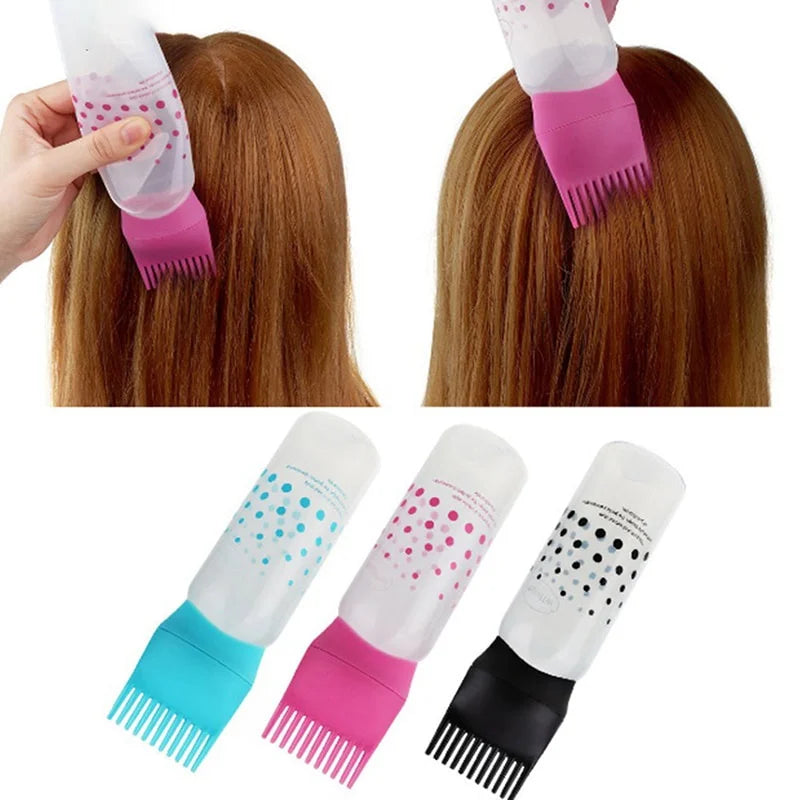 1Pcs Professional Refillable Hair Dye Applicator Brush Bottle