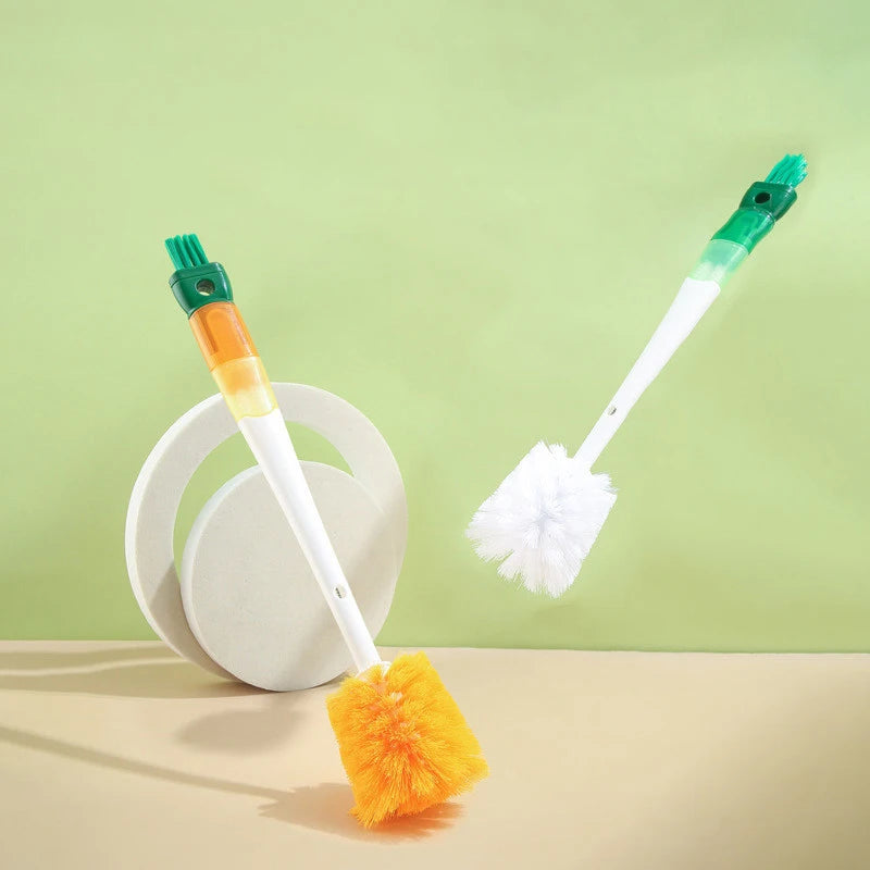 5 In 1 Multi-function Cleaning Brush Milk Bottle Gap Cleaner Long Handle