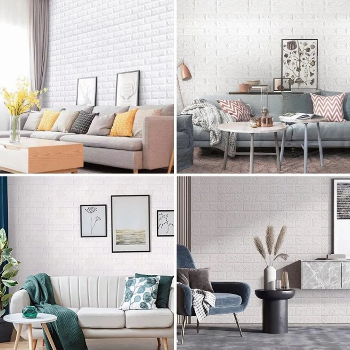 3D Wallpaper Self Adhesive Waterproof Cuttable Odorless Faux Brick Wall Panel