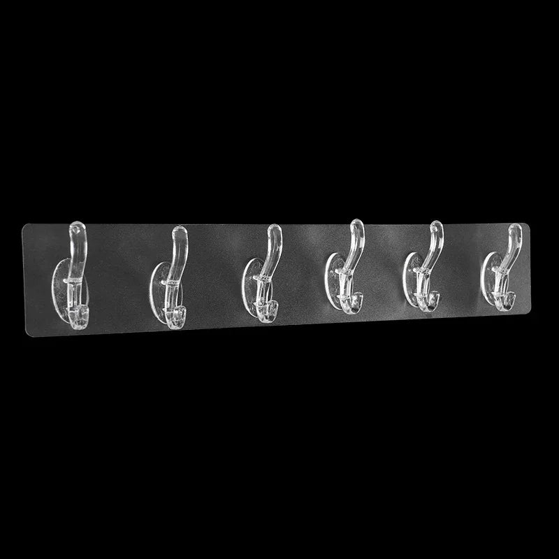 Transparent Strong Self Adhesive Hook Nail-free Wall Hook Kitchen Bathroom