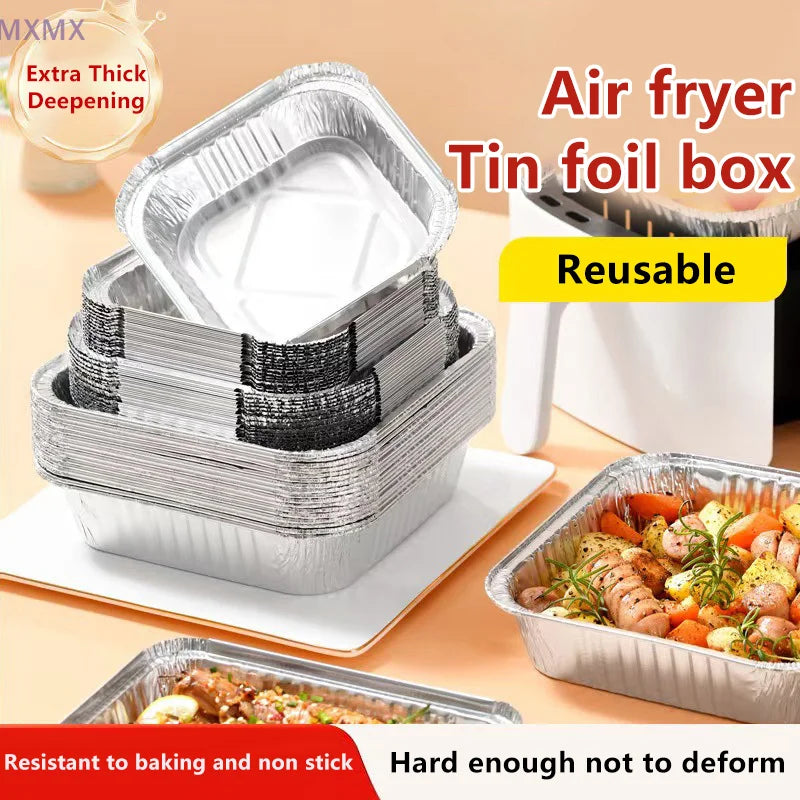 Air Fryer Aluminum Foil Pan Round/Square Oven BBQ