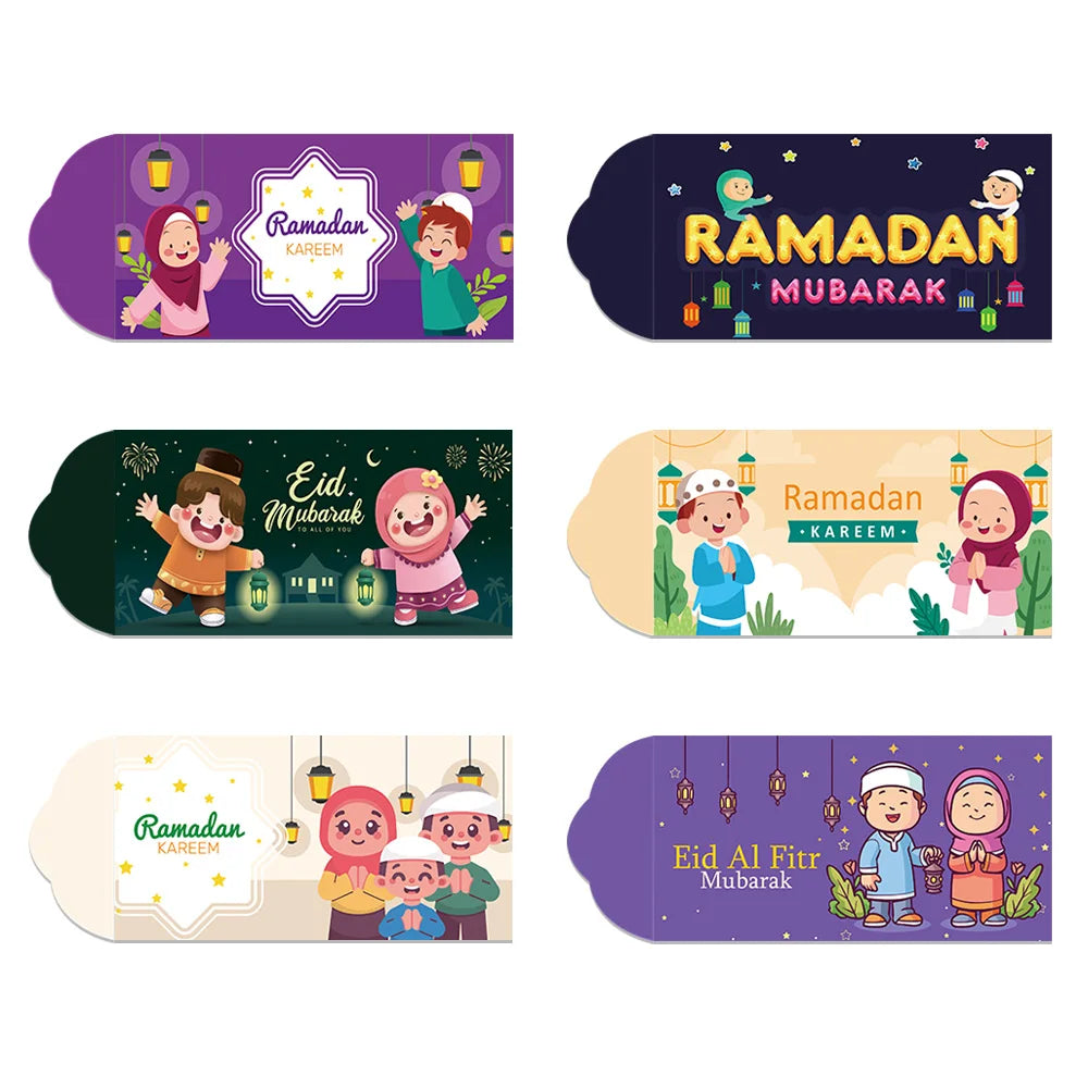 Pack Eid Mubarak Red Envelopes, Ramadan Cash Gift Bags for Eid and Eid al-Adha