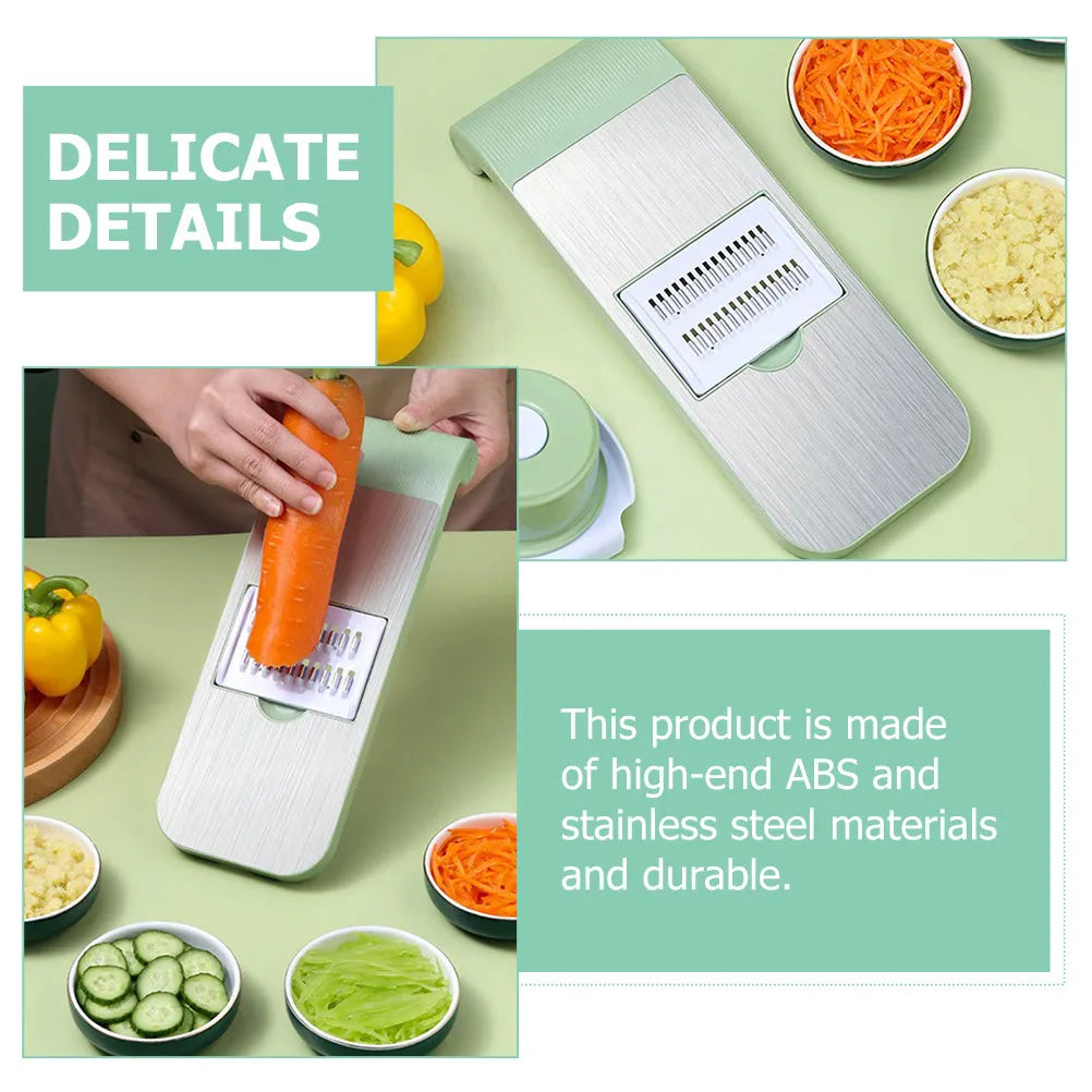 Kitchen Vegetable Cutter with Stainless Steel Blade 4-in-1 Slicer Grater