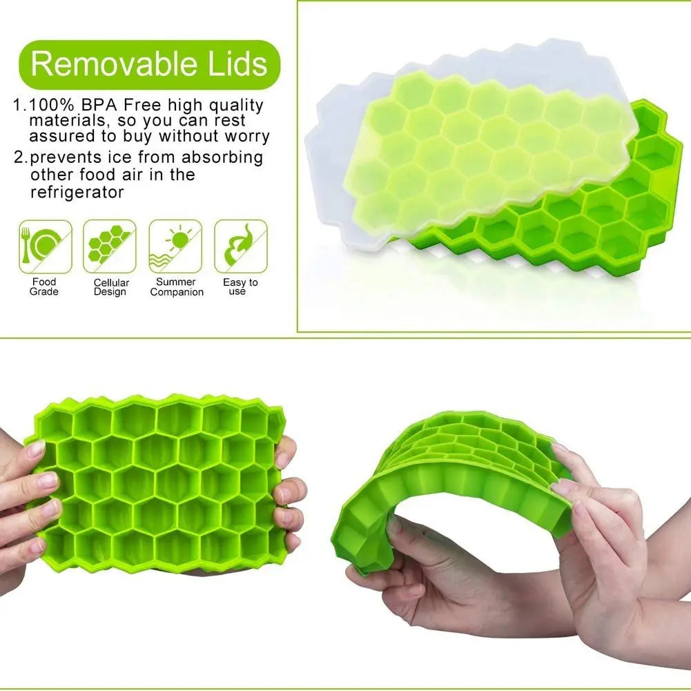 37 compartments honeycomb ice room mold jelly ice cube
