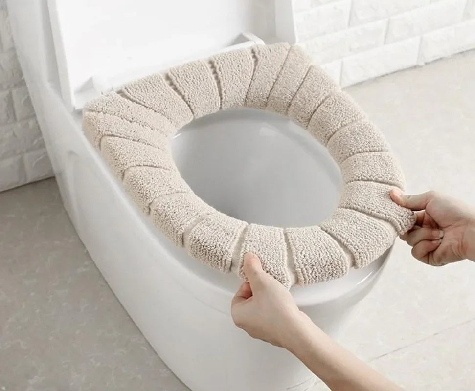 Toilet Seat Cover Warm Soft Acrylic Washable Mat Home Decor Closestool Mat Seat Case