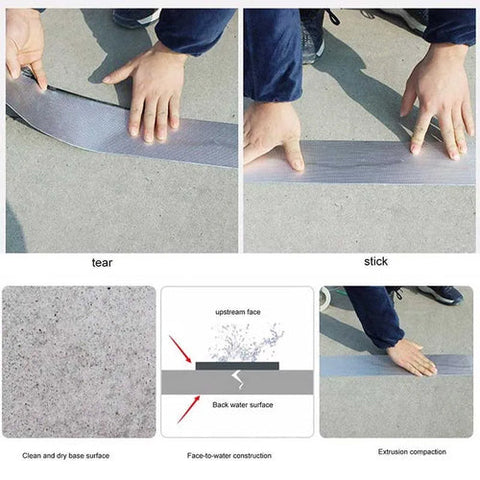 Aluminum Stop Leak Foil Tape Waterproof Repair Super Nano Tape Self Adhesive