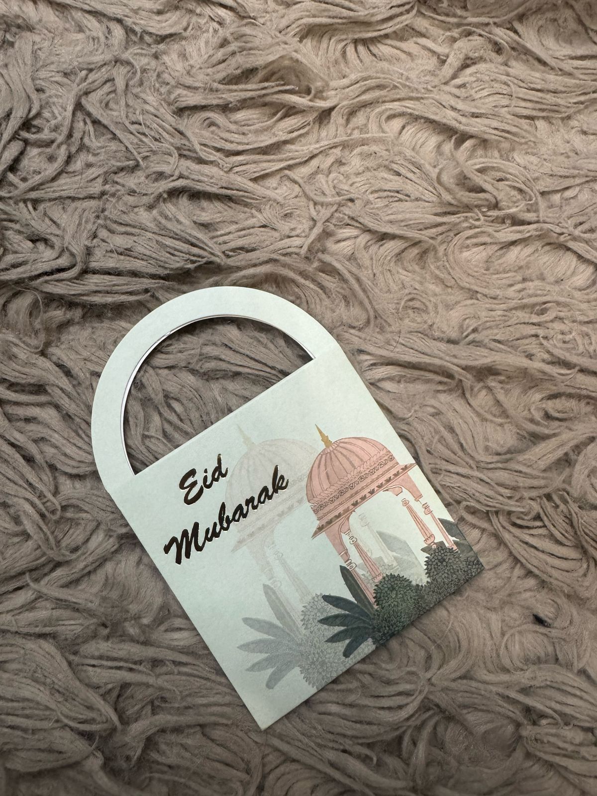 Premium Eid Card Gift Bag – Luxury Shopping Style Eidi Packaging